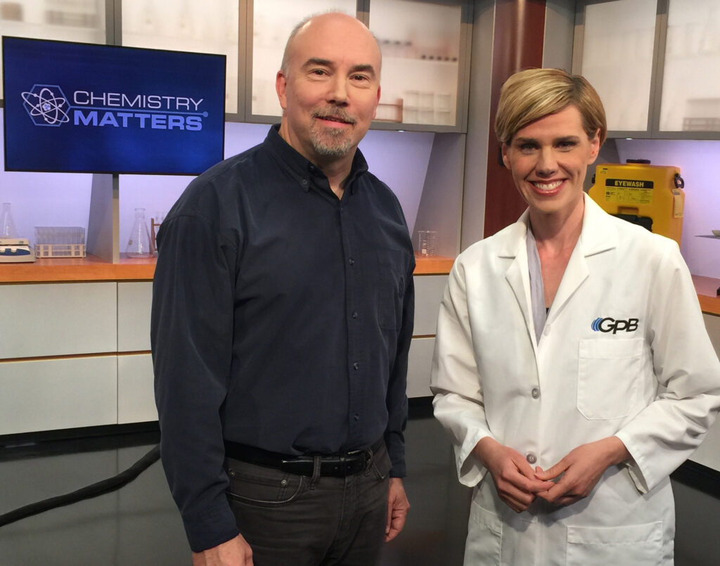 Making chemistry funny on Georgia Public Television.